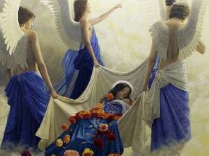 油画-天使的仪式 ​​​