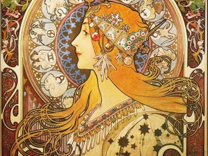 阿方斯·穆夏(Alfons Maria Mucha1860-1939)华美的色彩和装饰